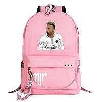 Unisex Teens PSG Graphic Laptop Knapsack-Neymar JR Large Casual Daypack Travel Bagpack with USB Charging Port