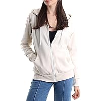 Regular Fit Women's Casual Full-Zip Hoodie Lightweight Long Sleeve Sweatshirt Casual Jacket with Pocket