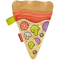 Fisher-Price Pretend Food Baby Toy Pizza Teether BPA-Free Silicone for Newborn Fine Motor & Sensory Play