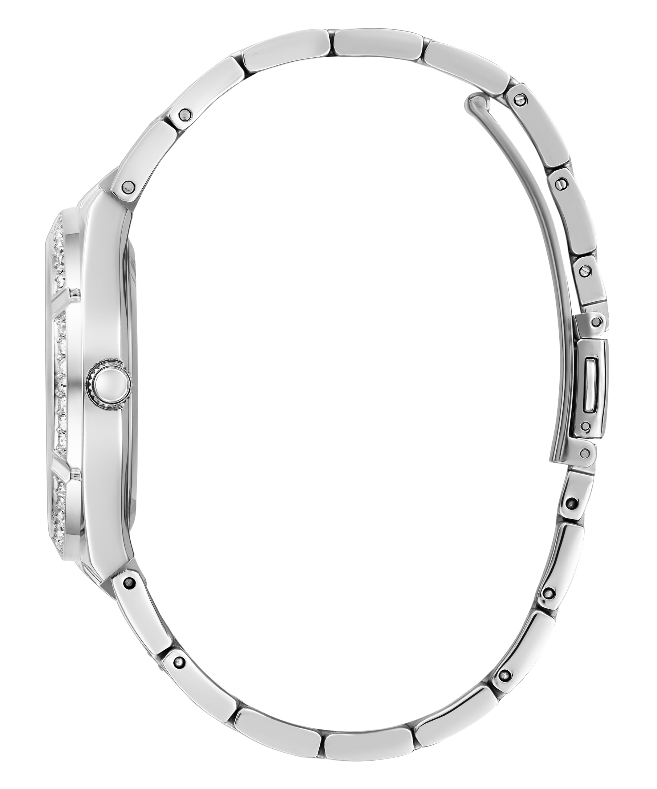 GUESS Women's 36mm Watch - Silver Tone Bracelet Silver Dial Silver Tone Case