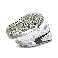 PUMA Triple Basketball Shoe, White Black, 7 US Unisex Big Kid