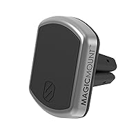Scosche MPVA MagicMount Pro Vent Magnetic Phone Holder for Vehicles, Removable Phone Mount For Car, Cradle-free Design, Kickstand for Table Top Use, Silver/Black