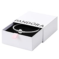 Pandora Moments Mesh Bracelet - Sterling Silver Charm Bracelet for Women - Compatible Moments Charms - Features Sterling Silver - Gift for Her, With Gift Box