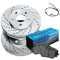 PowerSport Rear Brakes and Rotors Kit |Rear Brake Pads| Brake Rotors and Pads| Ceramic Brake Pads and Rotors |fits 2011-2017 BMW X3, 2015-2018 BMW X4