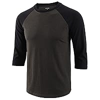 Men's Vintage Slim Fit Short/Long Raglan Sleeve Sleeveless Soft Cotton Blend Workout Baseball T-Shirts