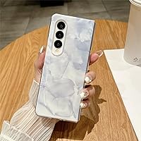 Compatible with Samsung Galaxy Z Fold 3 Case,Marble Pattern Hard PC Slim Shockproof Full Body Drop Protective Case,Slim Thin Hard Phone Case Cover for Galaxy Z Fold 3 Shockproof protective case cover