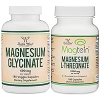 Magnesium Glycinate 400mg, Magnesium L-Threonate 2000mg - Ultimate Magnesium Bundle