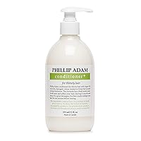 Phillip Adam Thirsty Hair Conditioner + for Dry or Damaged Hair - Infused With Argan Oil, Moringa Seed Oil and Macadamia Oil - Paraben Free, Vegan - 12 Fl Oz