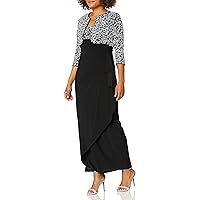 Alex Evenings Women's Empire Waist Dress with Side Ruched Skirt and Jacket