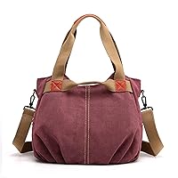 Canvas Handbags Women Vintage Shoulder Bags Top Handle Bag Messenger Crossbody Tote Bag for Shopping Office Holiday