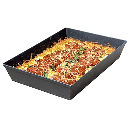 LloydPans Kitchenware 10 by 14 Inch Detroit Style Pizza Pan USA Made Hard-Anodized