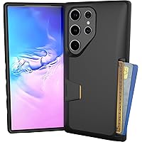 Smartish Galaxy S24 Ultra Wallet Case - Wallet Slayer Vol. 1 [Slim + Protective] Credit Card Holder - Drop Tested Hidden Card Slot Cover Compatible with Samsung Galaxy S24 Ultra - Black Tie Affair