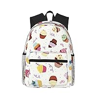 Delicious Cupcakes Print Backpack For Travel Lightweight Daypack For Men, Women, Sports, Beach, Casual Work
