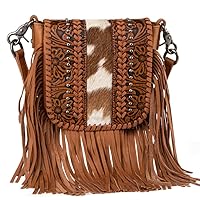 Montana West Western Crossbody Bags for Women Cowgirl Small Tooled Fringe Leather Purse