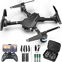 ATTOP Drone with Camera for Adults, 1080P Live Video 120°Wide Angle APP-Controlled Camera Drone for Kids over 8 Years Old, Beginner Friendly with 1 Key Fly/Land/Return, FPV Drone w/ Safe Emergency Stop, Remote/Voice/Gesture Control, 360°Flip, Carrying Case, 2 Batteries, VR Mode, Girls/Boys Gifts
