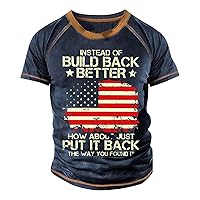 Mens Shirts,Plus Size Summer Short Sleeve Lightweight T Shirt Vintage Casual Outdoor Top Printed Tee Blouse
