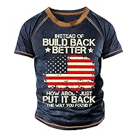 Shirts for Men,Summer Short Sleeve Plus Size Vintage Casual T Shirt Outdoor Top Printed Lightweight Tee Blouse