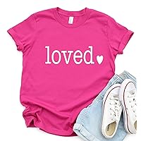 Kids Valentine Day Loved Shirt, Boys and Girls T-Shirt, Love Tshirt for Vday
