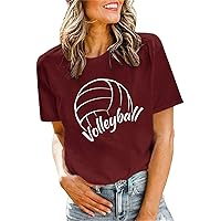 XJYIOEWT Corset Tops for Women Fashion Night Out Plus Size T Shirts Women Volleyball Shirts Volleyball Team Tee Tops Vo
