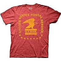 Ripple Junction USPS Men's Short Sleeve T-Shirt U.S. Mail United States Postal Service Standing Eagle Seal Official Licensed