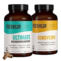 FreshCap Energy Bundle (Cordyceps Capsules and Ultimate Mushroom Complex Capsules)