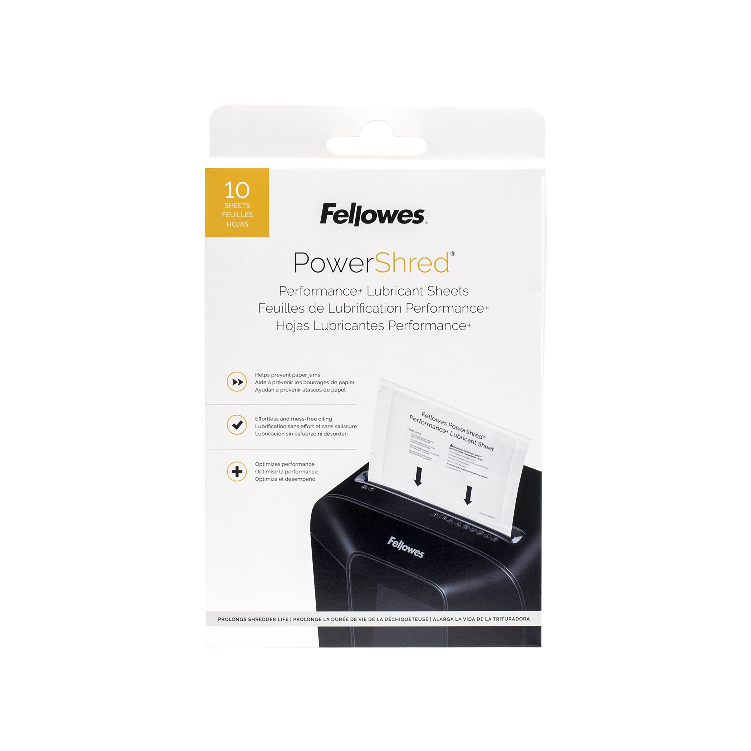 Fellowes ‎Powershred 79Ci 16-Sheet 100% Jam-Proof Crosscut Paper Shredder for Office and Home & Powershred Performance Paper Shredder Lubricant Sheets with Paper Shredder Oil Lubricant