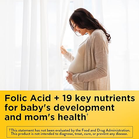 Prenatal with Folic Acid + DHA, Prenatal Vitamin and Mineral Supplement for Daily Nutritional Support, 60 Softgels, 60 Day Supply