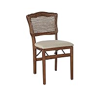 Stakmore French Cane Back Folding Chair Finish, Set of 2, Fruitwood