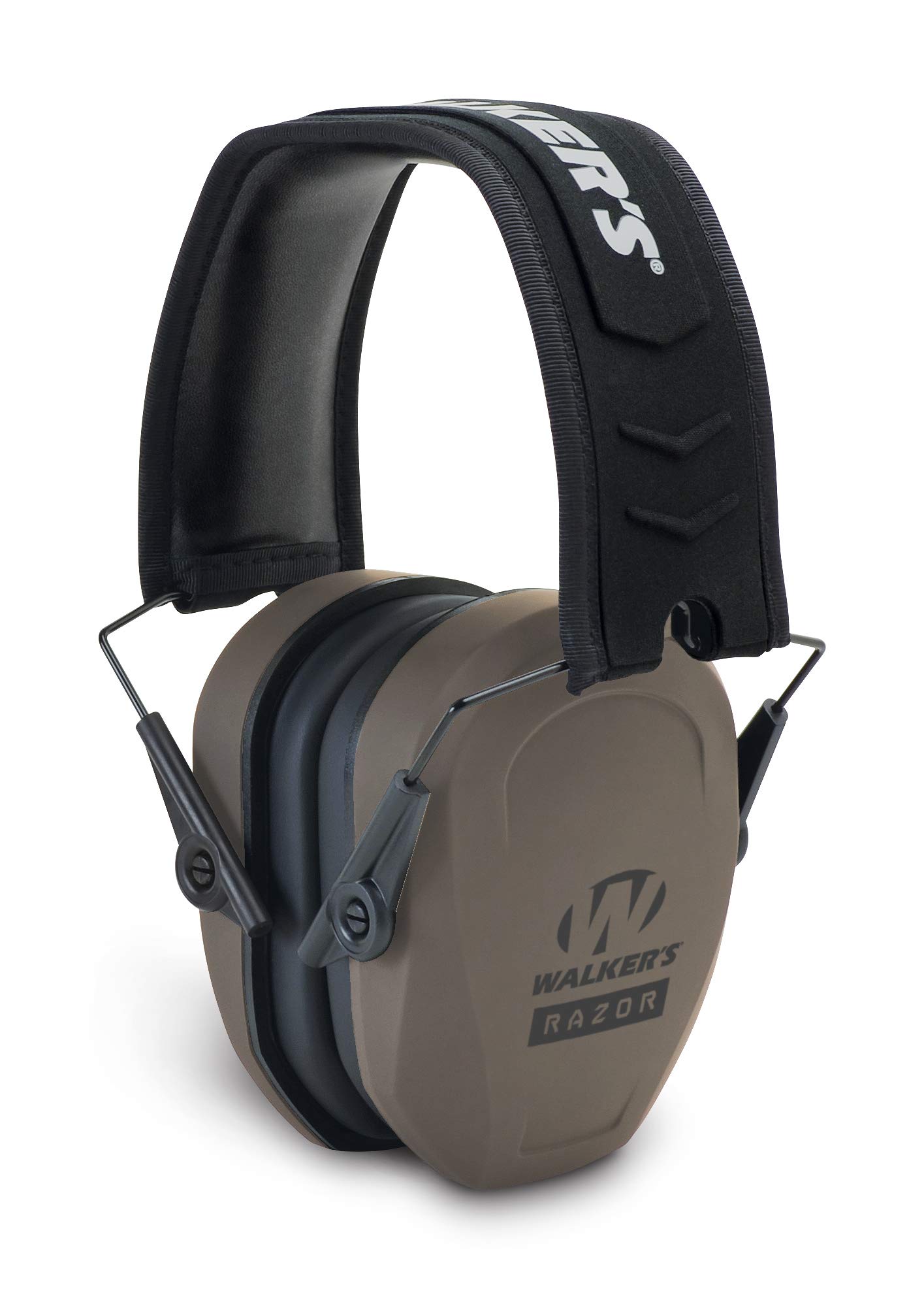 Walker's Razor Slim Passive Earmuffs Ultra Low Profile 27dB NRR Light Weight