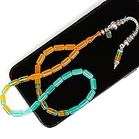 Color Mixed Silver Whip Aircraft Glass RosaryAmber Rosary Tasbih İslamic beads 33