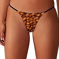 Baked Beans G String Thong for Women Underwear T-Back Stretch Low Rise Panties