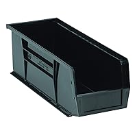 QUANTUM STORAGE SYSTEMS K-QUS234BK-6 6-Pack Ultra-Stack and Hang Bins, 14-3/4 inch x 5-1/2 inch x 5 inch, Black