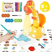 KETIEE Drawing Projector for Kids, Tracing and Drawing Projector Toy with Light & Music, Children Smart Projector Sketcher, Kids Art Projector with 72 Stencils for Boy Girl 3-8 Years Old (Yellow)