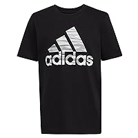 adidas Boys' Short Sleeve Cotton Camo Bos Logo T-Shirt