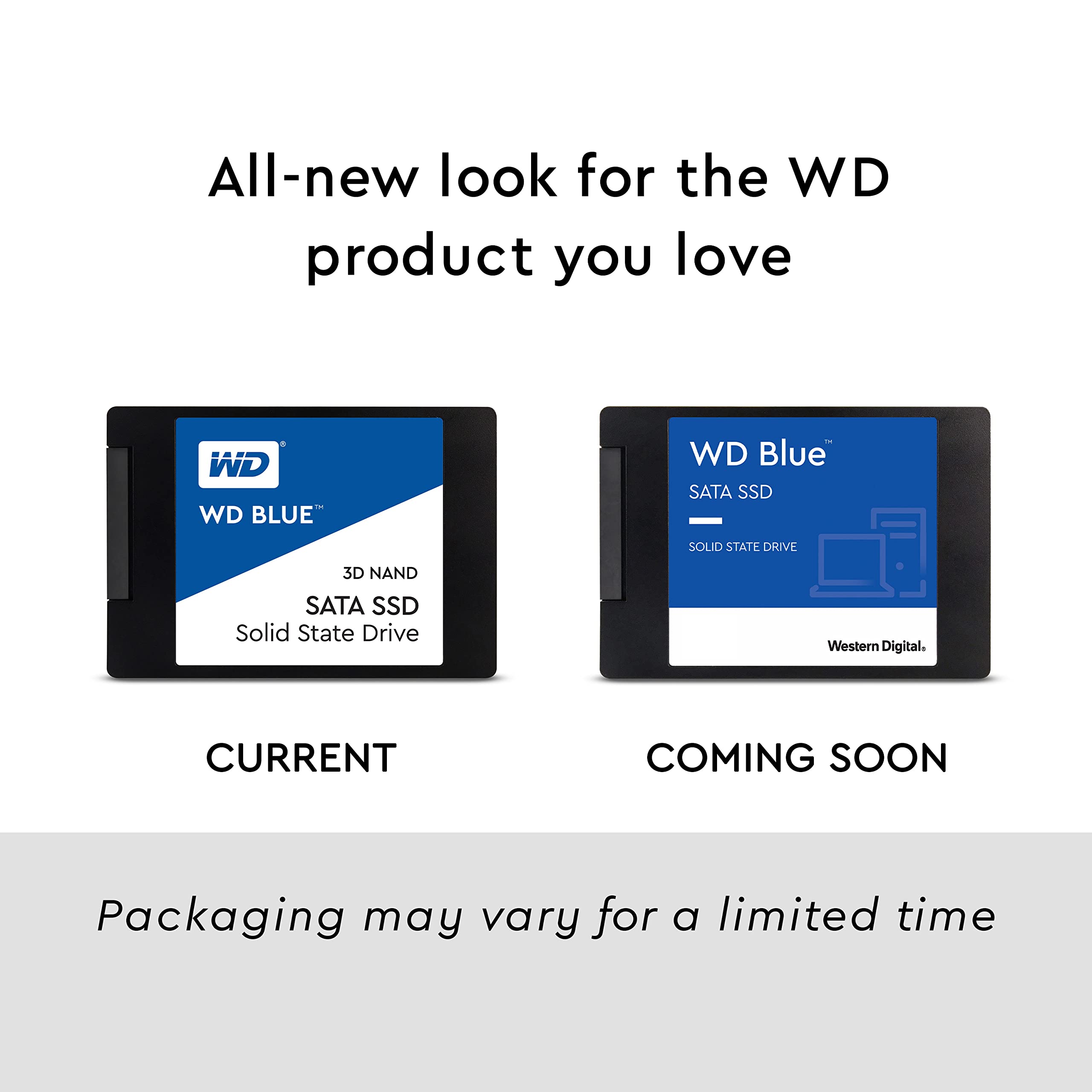 Western Digital 250GB WD Blue 3D NAND Internal PC SSD - SATA III 6 Gb/s, 2.5