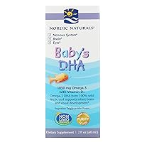 Nordic Naturals Baby’s DHA, Unflavored - 1050 mg Omega-3 + 300 IU Vitamin D3 - 2 oz - 2 Pack - Supports Brain, Vision & Nervous System Development in Babies - Non-GMO - 24 Servings