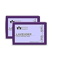 Luxury Lavender Handmade Natural Soap Bars (125 Gram / 4.4 OZ) (Pack Of 2)