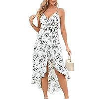 Womens Dresses Summer 2024 Sexy Irregular Dress Long Floral Beach Skirt