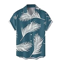 Cruise Hawaiian Shirt for Men Short Sleeve Casual Tropical Caribbean Button Down Shirts Vintage Beach Summer Lapel