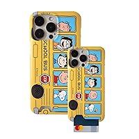 [iPhone 14 Pro Max Compatible Slim Fit Case] Kubrick Peanuts Snoopy Case Card Slot Holder Bumper Phone PC Hard Case Dual Layers Shockproof UV Printing Yellow