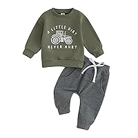 Toddler Baby Boy Fall Winter Clothes Outfits Long Sleeve Sweatshirt Tops Jogger Pants Sets Sweatsuit