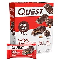 Quest Nutrition Fudgey Brownie With Almonds Candy Bites, 1g Sugar 5g Protein. (2pack)