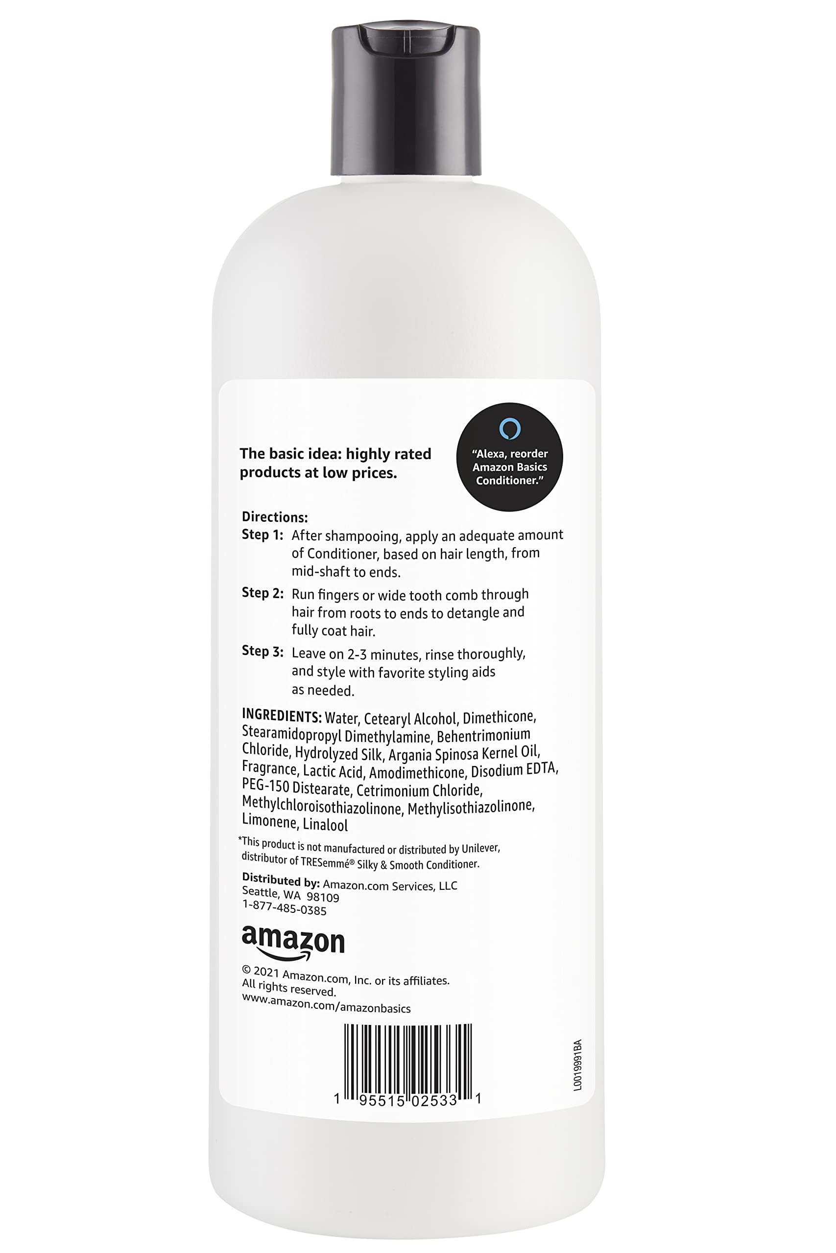 Amazon Basics Soft & Sleek Conditioner for Dry or Damaged Hair, 28 Fluid Ounce