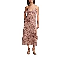 Lucky Brand Women's Ruffle V Neck Midi