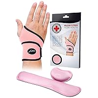 Bundle: Wrist Support (Pink) + Ergonomic Gel Wrist Rest (Pink)