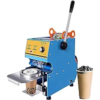 Cup Sealing Machine, Commercial Manual Cup Sealer Semi-Auto Plastic Cups Sealing Machine Electric Sealer Coffee Milk Tea Cup Smoothies Sealer 90mm/95mm-1pc