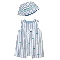Little Me Baby Boys' Sunsuit and Hat Set, 3-12 Months