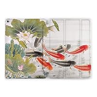 Floral Koi Fish Trifold Case Cover for Apple iPad Mini 1 2 3 4 5 Air 2 3 Pro 9.7 10.5 11 12.9 9.7 inch 2017 2018 2019