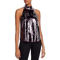 Joie Womens Lei Lei Sequined Party Halter Top Purple XS