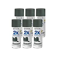 Rust-Oleum 334072-6PK Painter's Touch 2X Ultra Cover Spray Paint, 12 oz, Satin Hunt Club Green, 6 Pack